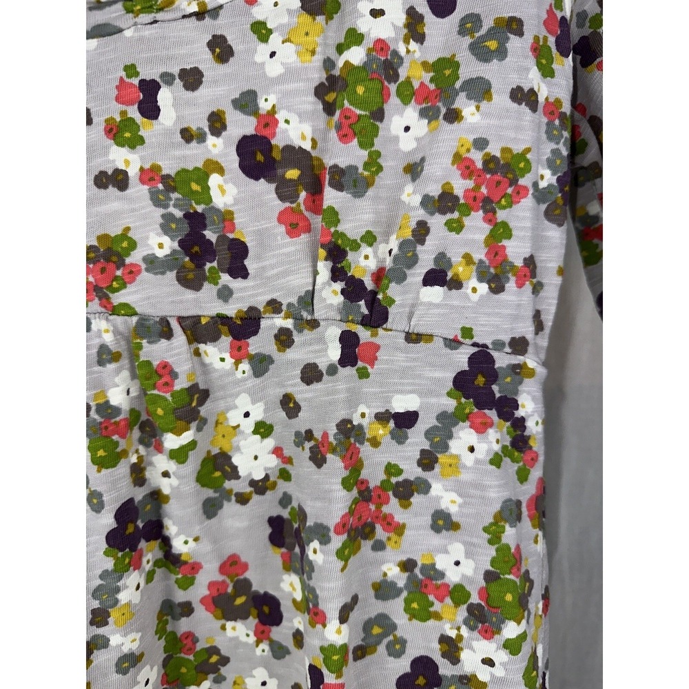 Boden Dress Women's Sz 6 Gray Floral Long Sleeve Cottagecore Gorpcore - Picture 4 of 7